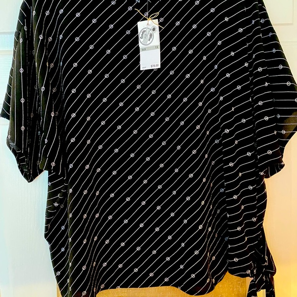 Michael Kors~ Plus Poshers~ MK~ Side Tie Top - Picture 2 of 5